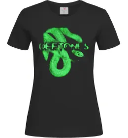 Женская футболка Deftones snake Черный фото