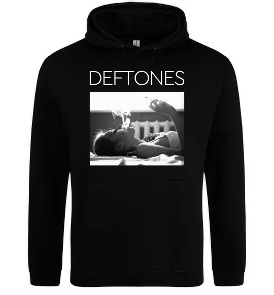 Женская толстовка (худи) Deftones smoking Черный фото