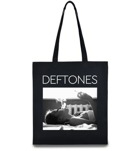 Эко-сумка Deftones smoking Черный фото