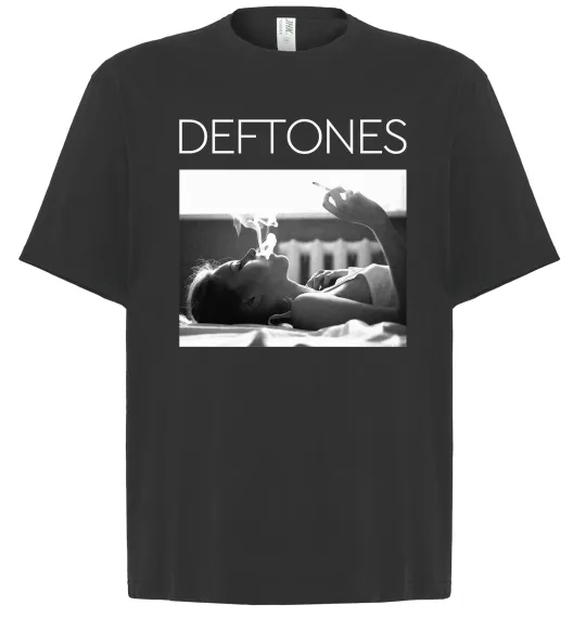 Футболка Оверсайз Deftones smoking Черный фото