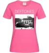 Женская футболка Deftones smoking Ярко-розовый фото
