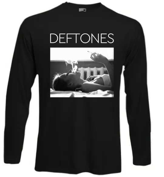Лонгслив Deftones smoking Черный фото