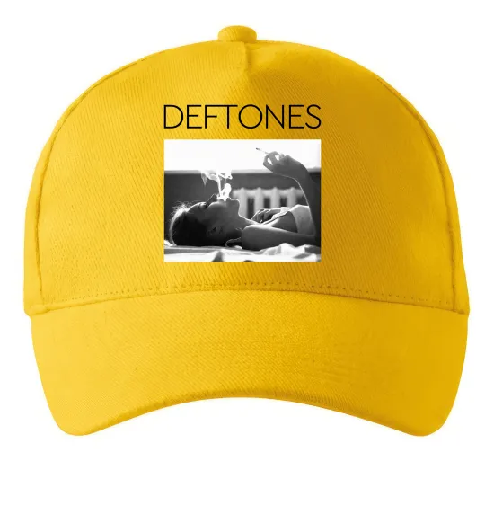 Кепка Deftones smoking Солнечно желтый фото