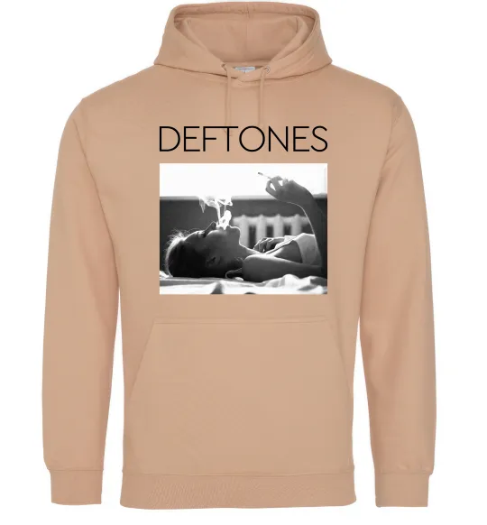 Чоловіча толстовка (худі) Deftones smoking Пісочний фото