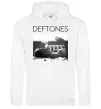 Женская толстовка (худи) Deftones smoking Белый фото