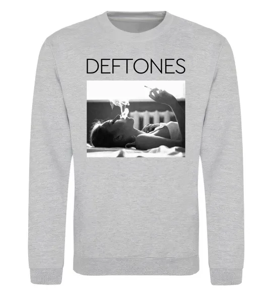 Світшот Deftones smoking Сірий меланж фото