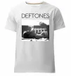 Мужская премиум футболка Deftones smoking Белый фото