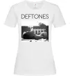 Женская футболка Deftones smoking Белый фото