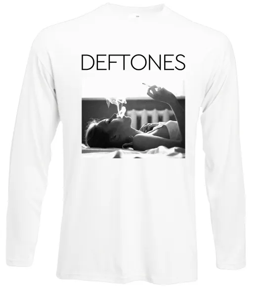 Лонгслив Deftones smoking Белый фото