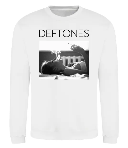 Світшот Deftones smoking Білий фото