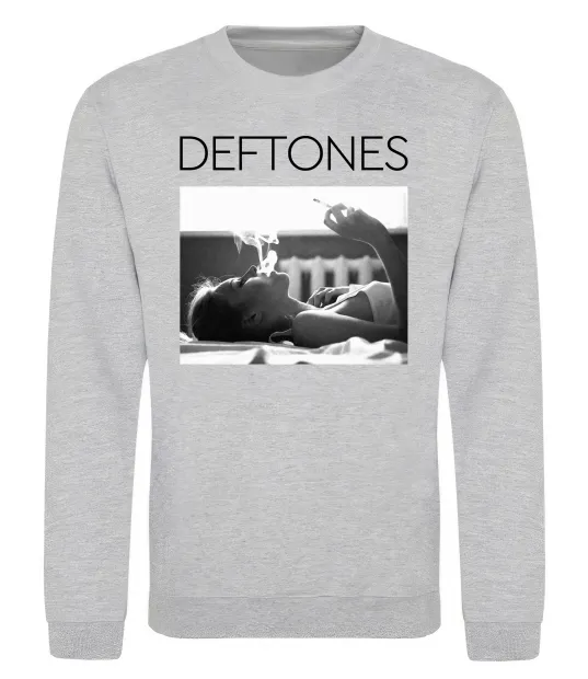 Світшот Deftones smoking Сірий меланж фото