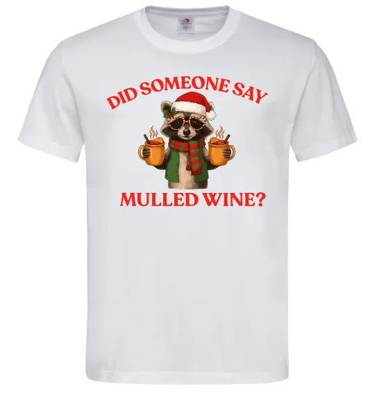 Мужская футболка Єнот з глінтвейном Белый фото