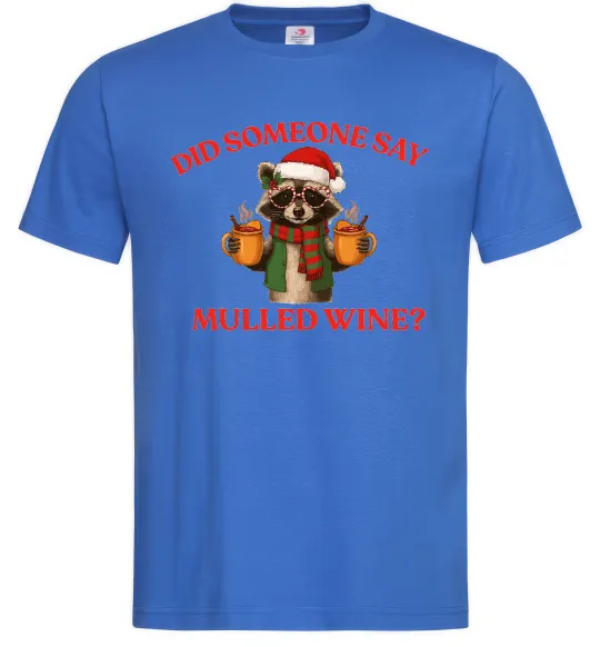 Мужская футболка Єнот з глінтвейном Ярко-синий фото