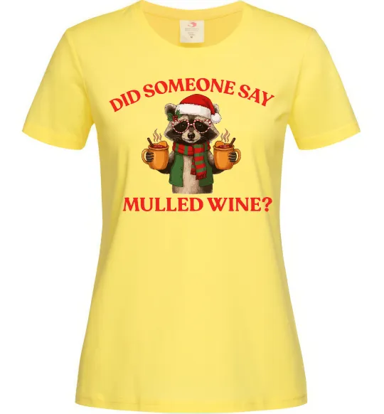 Женская футболка Єнот з глінтвейном Лимонный фото