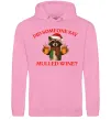 Жіноча толстовка (худі) Єнот з глінтвейном Рожевий фото