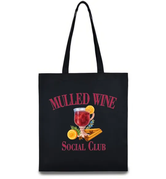 Еко-сумка Mullef wine social club Чорний фото