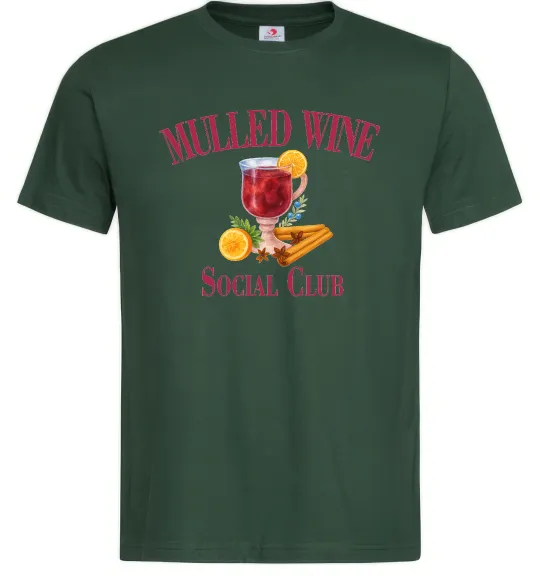Мужская футболка Mullef wine social club Темно-зеленый фото