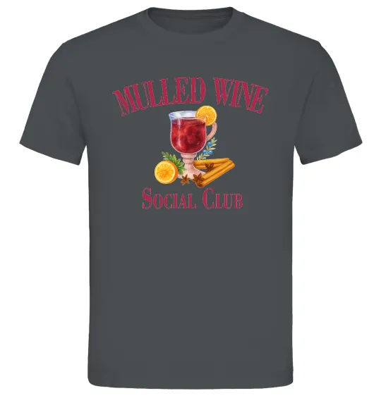 Мужская футболка Mullef wine social club Графит фото