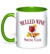 Чашка с цветной ручкой Mullef wine social club Зеленый фото