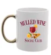 Чашка с цветной ручкой Mullef wine social club Золото фото
