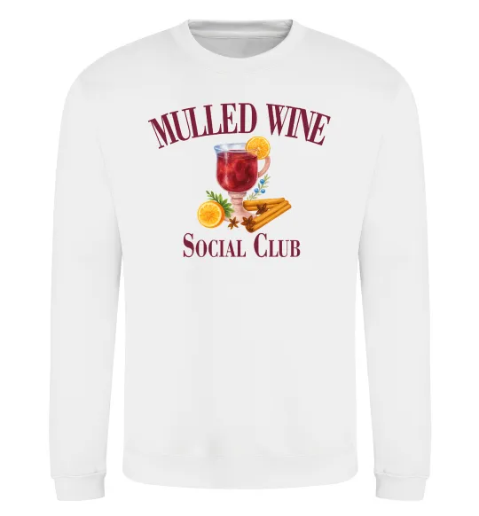 Світшот Mullef wine social club Білий фото