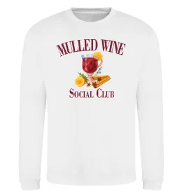 Свитшот Mullef wine social club Белый фото