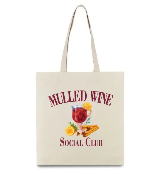 Еко-сумка Mullef wine social club Бежевий фото