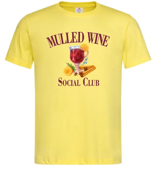 Мужская футболка Mullef wine social club Лимонный фото