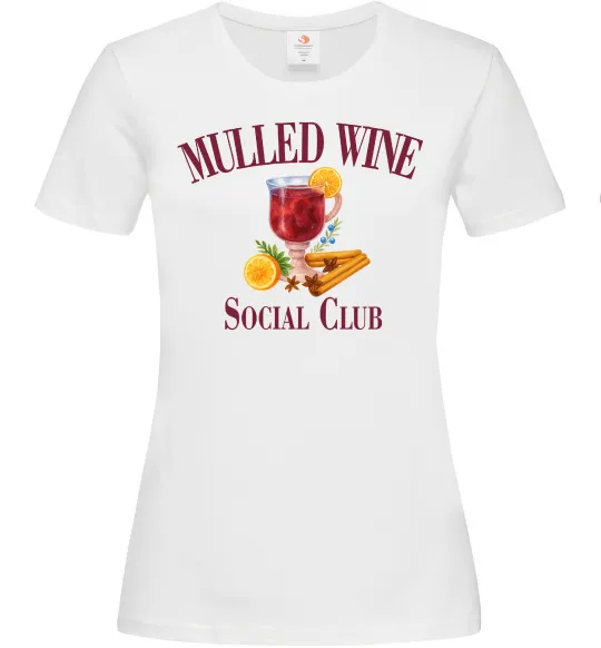 Женская футболка Mullef wine social club Белый фото