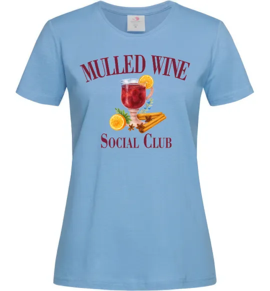 Женская футболка Mullef wine social club Голубой фото