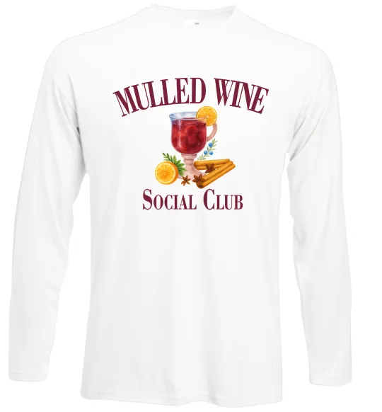 Лонгслів Mullef wine social club Білий фото