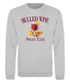 Свитшот Mullef wine social club Серый меланж фото
