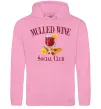 Мужская толстовка (худи) Mullef wine social club Розовый фото