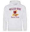 Чоловіча толстовка (худі) Mullef wine social club Сірий меланж фото