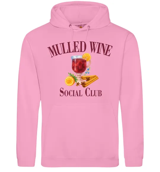 Женская толстовка (худи) Mullef wine social club Розовый фото