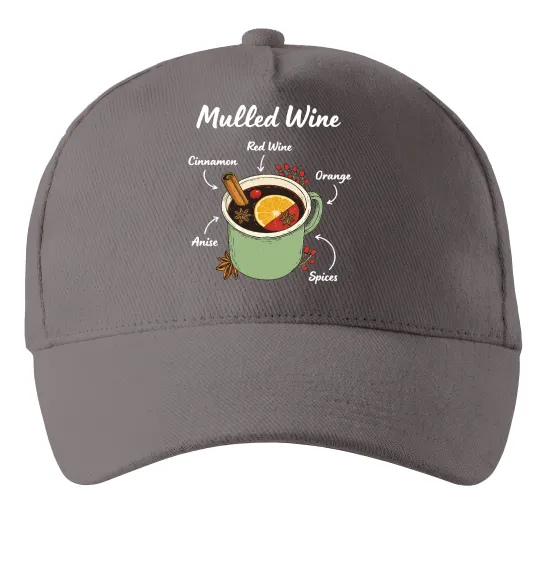Кепка Mulled wine Серый фото