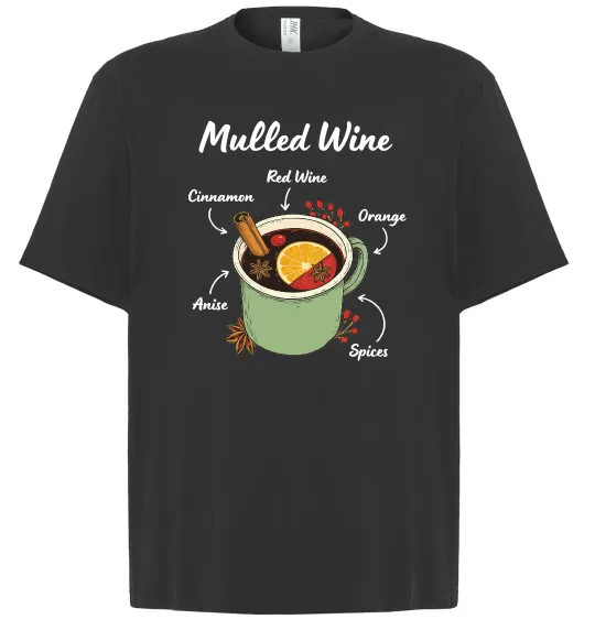 Футболка Оверсайз Mulled wine Черный фото