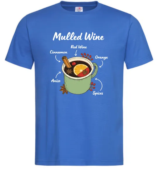 Чоловіча футболка Mulled wine Яскраво-синій фото