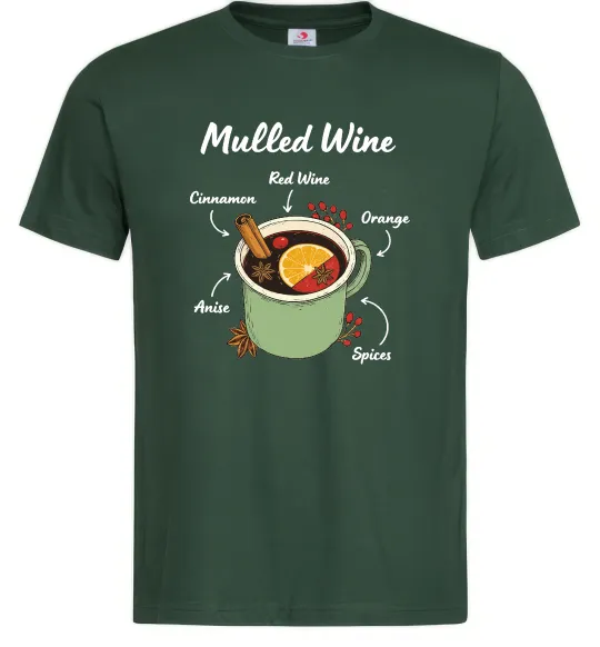 Чоловіча футболка Mulled wine Темно-зелений фото
