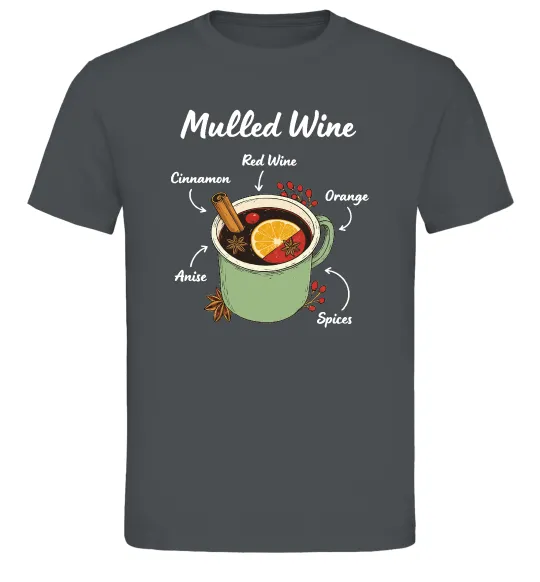 Чоловіча футболка Mulled wine Графіт фото