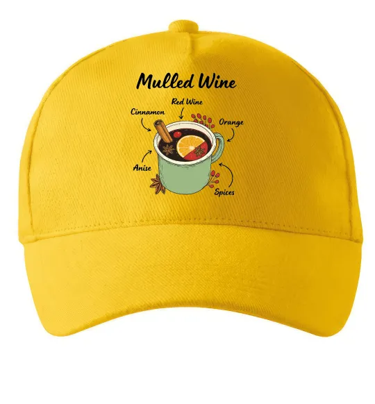 Кепка Mulled wine Солнечно желтый фото