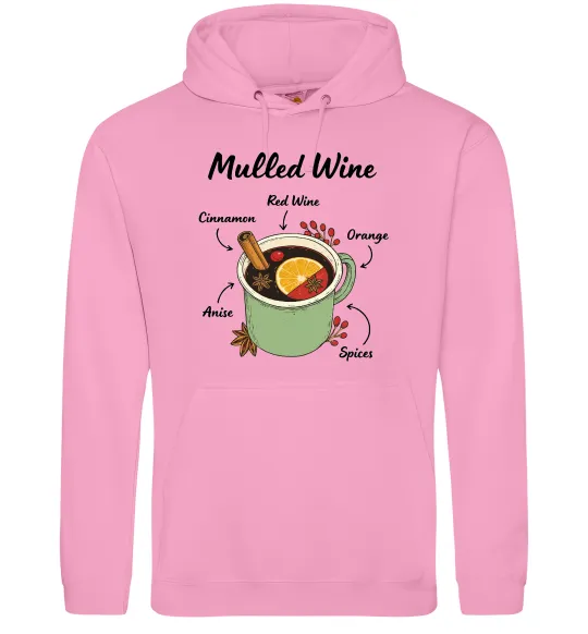 Мужская толстовка (худи) Mulled wine Розовый фото