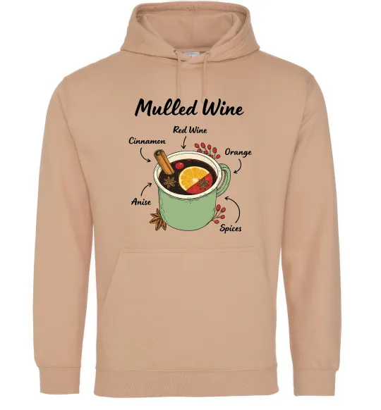 Жіноча толстовка (худі) Mulled wine Пісочний фото