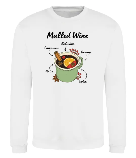 Свитшот Mulled wine Белый фото