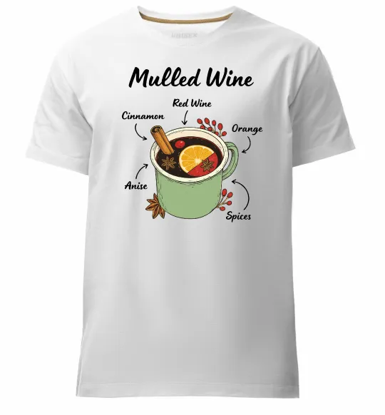 Чоловіча преміум футболка Mulled wine Білий фото