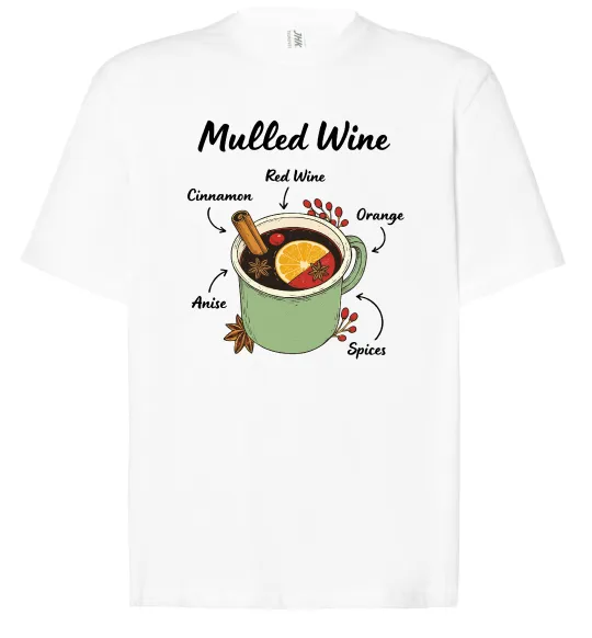 Футболка Оверсайз Mulled wine Белый фото