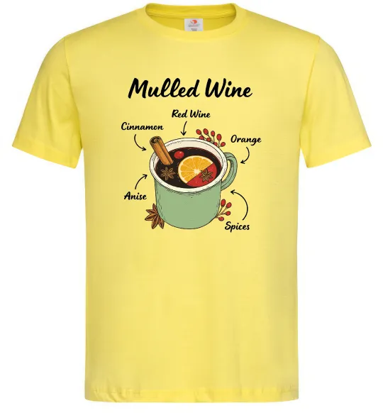 Чоловіча футболка Mulled wine Лимонний фото