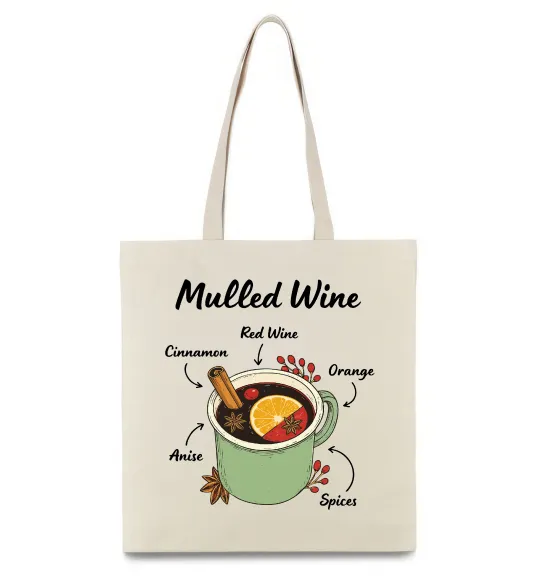 Эко-сумка Mulled wine Бежевый фото