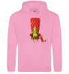 Мужская толстовка (худи) Грінч в кріслі та песик Розовый фото