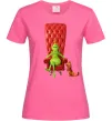 Жіноча футболка Грінч в кріслі та песик Яскраво-рожевий Жіноча футболка Грінч в кріслі та песик Яскраво-рожевий фото